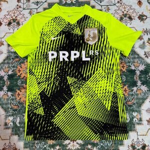 Nike Dri-FIT PRPL RS Soccer Jersey Neon Green Black Women's Athletic‎ Top